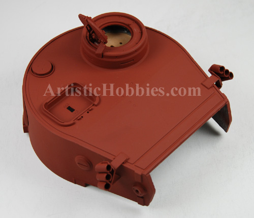 Turret shown primed, ready for paint.