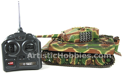 VsTank Pro German Tiger I Infrared RC Tank, Late Production, Forest Camouflage