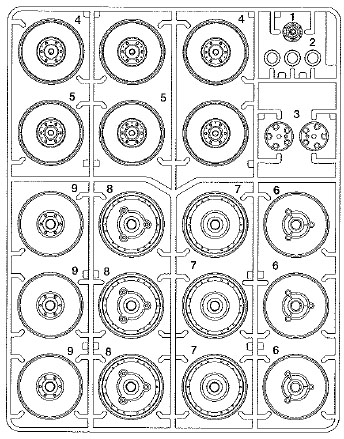 ArtisticHobbies.com - Tamiya 1/16 RC A Parts Road Wheels ... scx10 bec wiring 