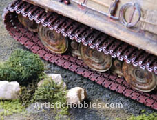 Tank treads on base